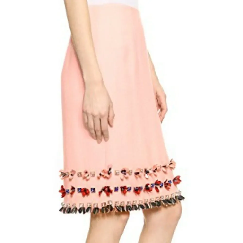 Mother‎ of Pearl Pink Leah Embellished Skirt Sz S 4